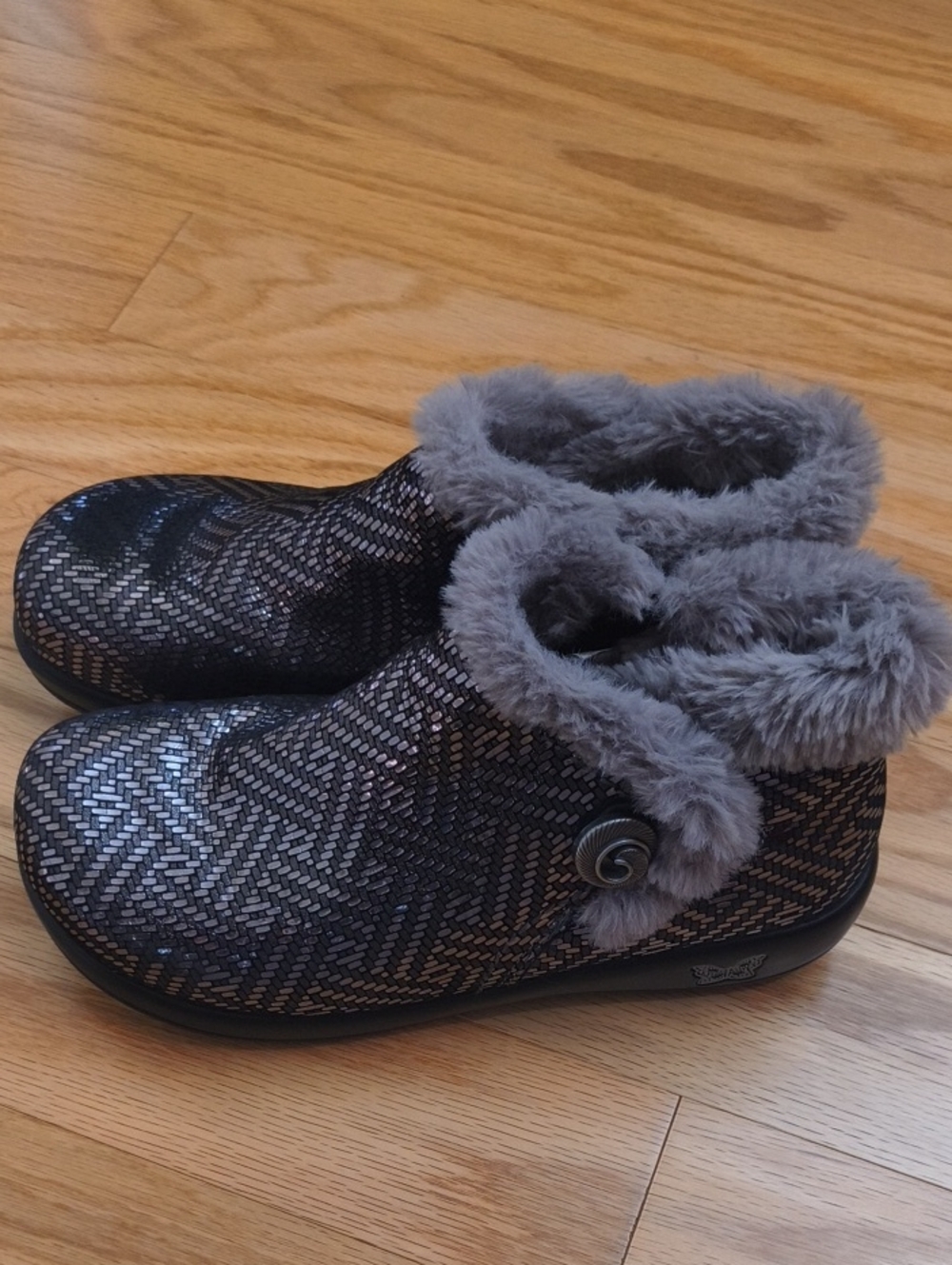 Alegria Mer-532 Booties Pewter Dazzler Size 7W/37W GU